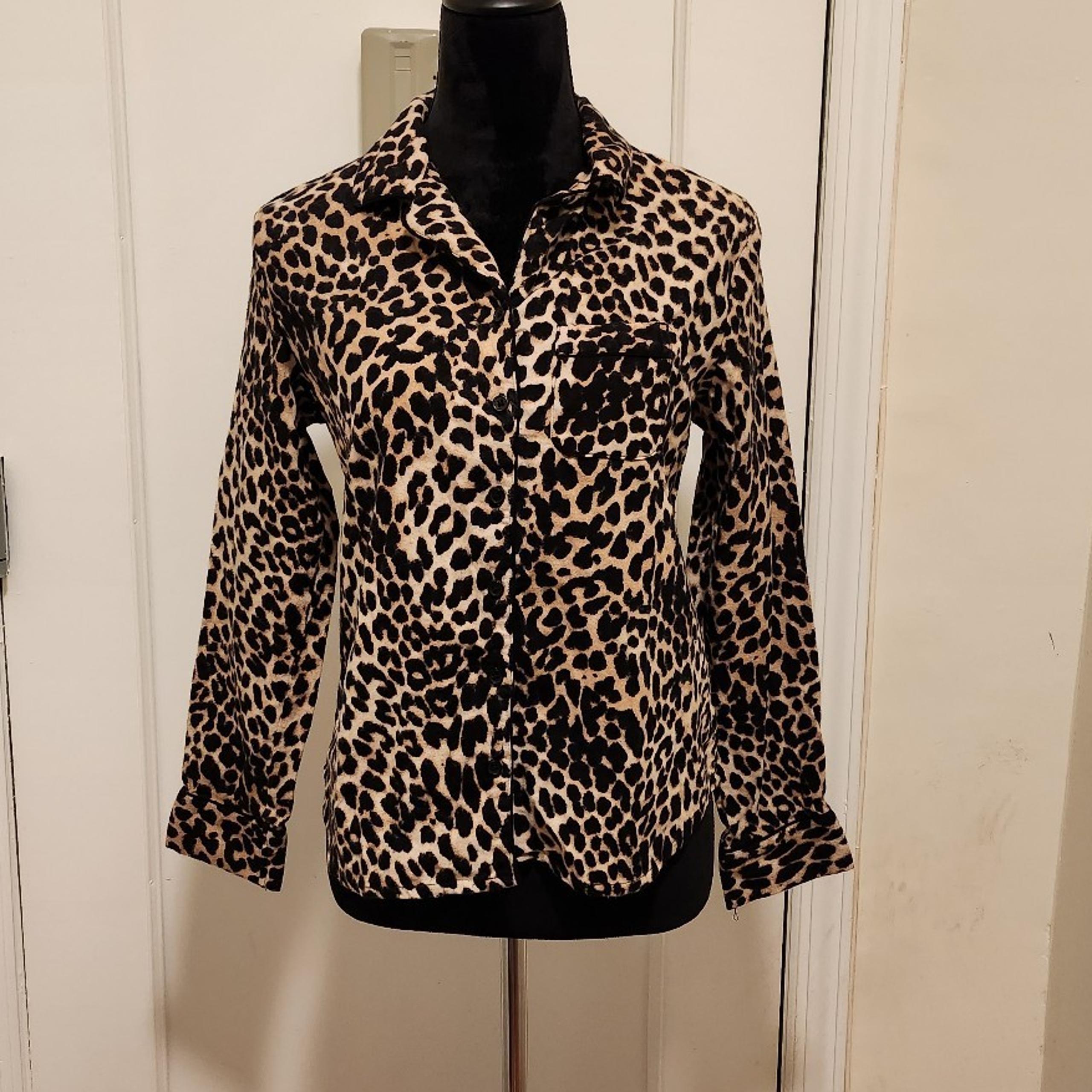 Liz Clairborne Flanel Animal Print Pajama Top