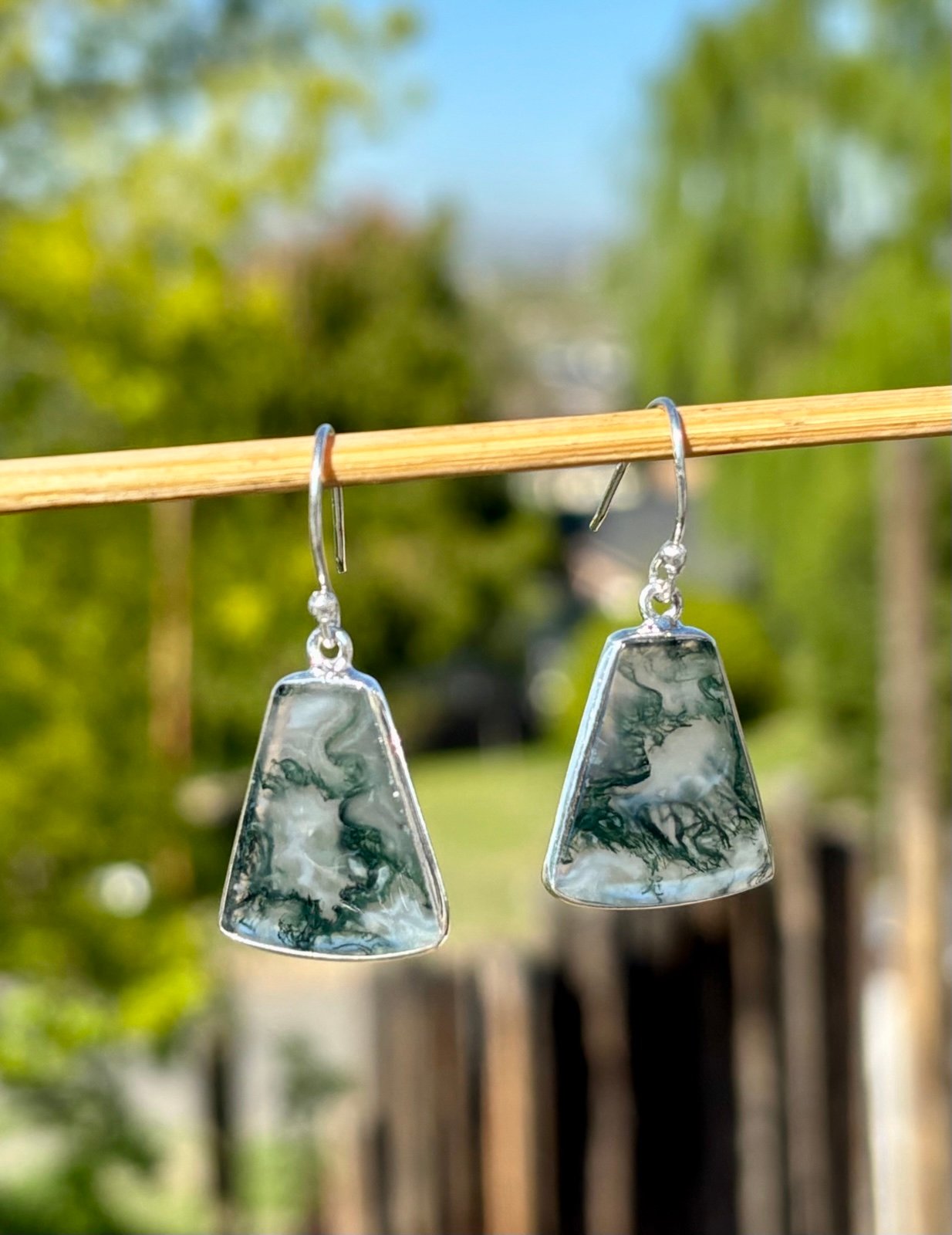 Moss Agate Earrings