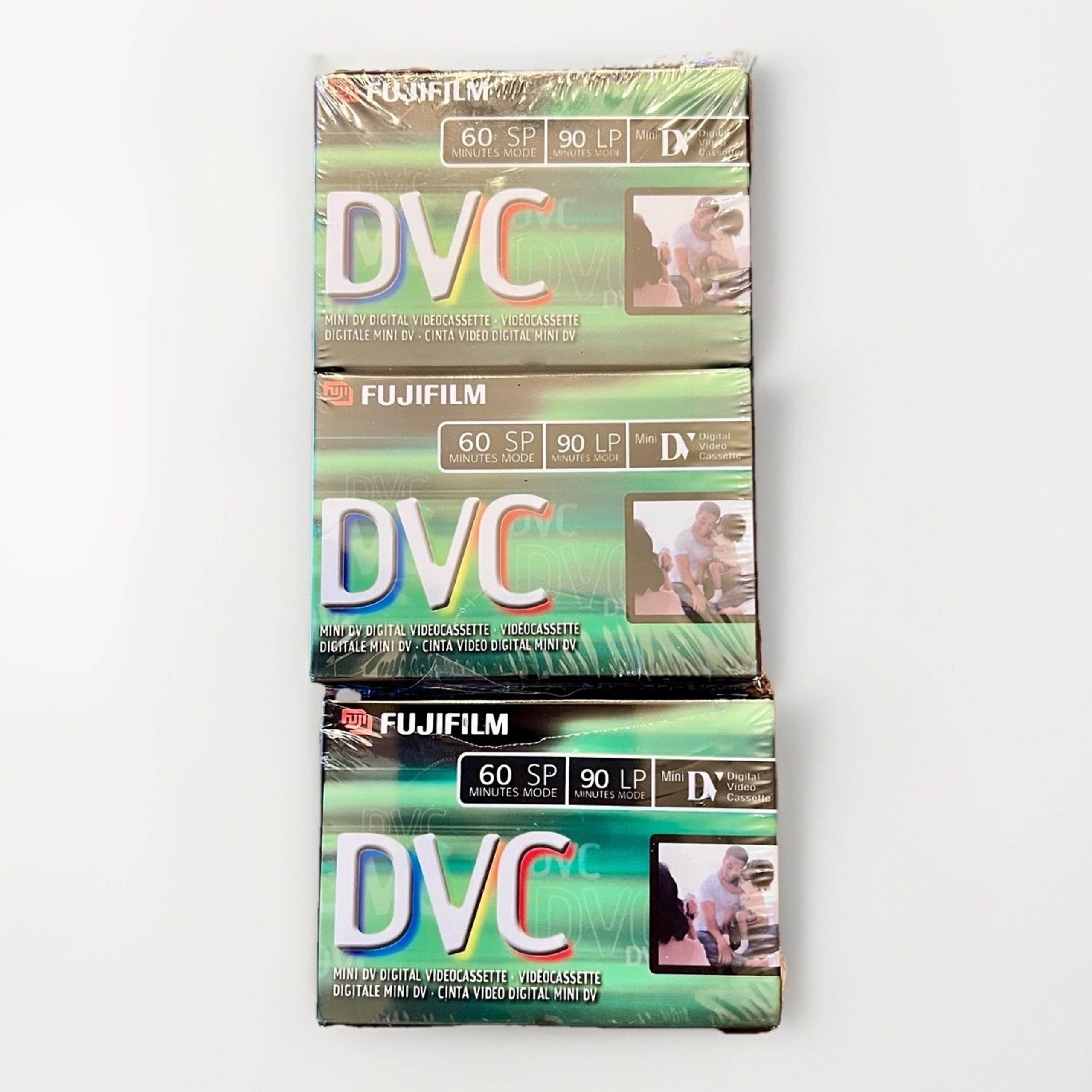New 3-Pack Fujifilm DVC Mini DV Digital Videocassette 60min SP 90min LP