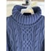 VTG 90s Tommy Hilfiger Womens XL Cotton Cable Knit Turtleneck Fisherman Sweater
