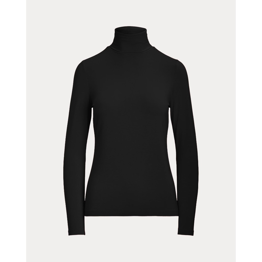 Ralph Lauren Black Label Stretch Jersey Turtleneck - Black L