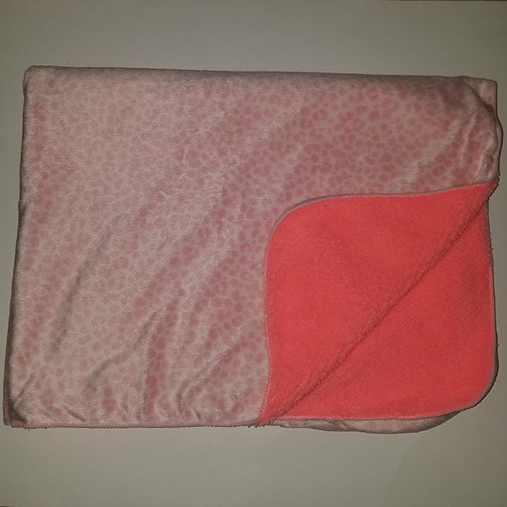 Carter's Just One You White Pink Animal Leopard Print Baby Blanket Fleece Lovey