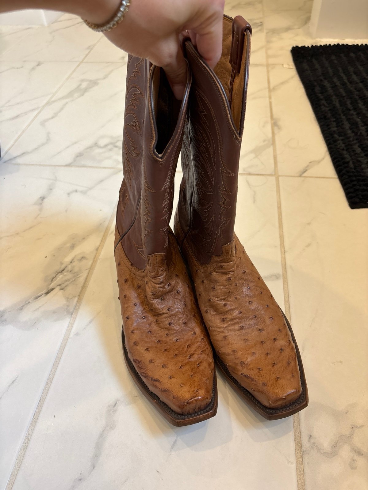 Lucchese Leather Cowboy Boots