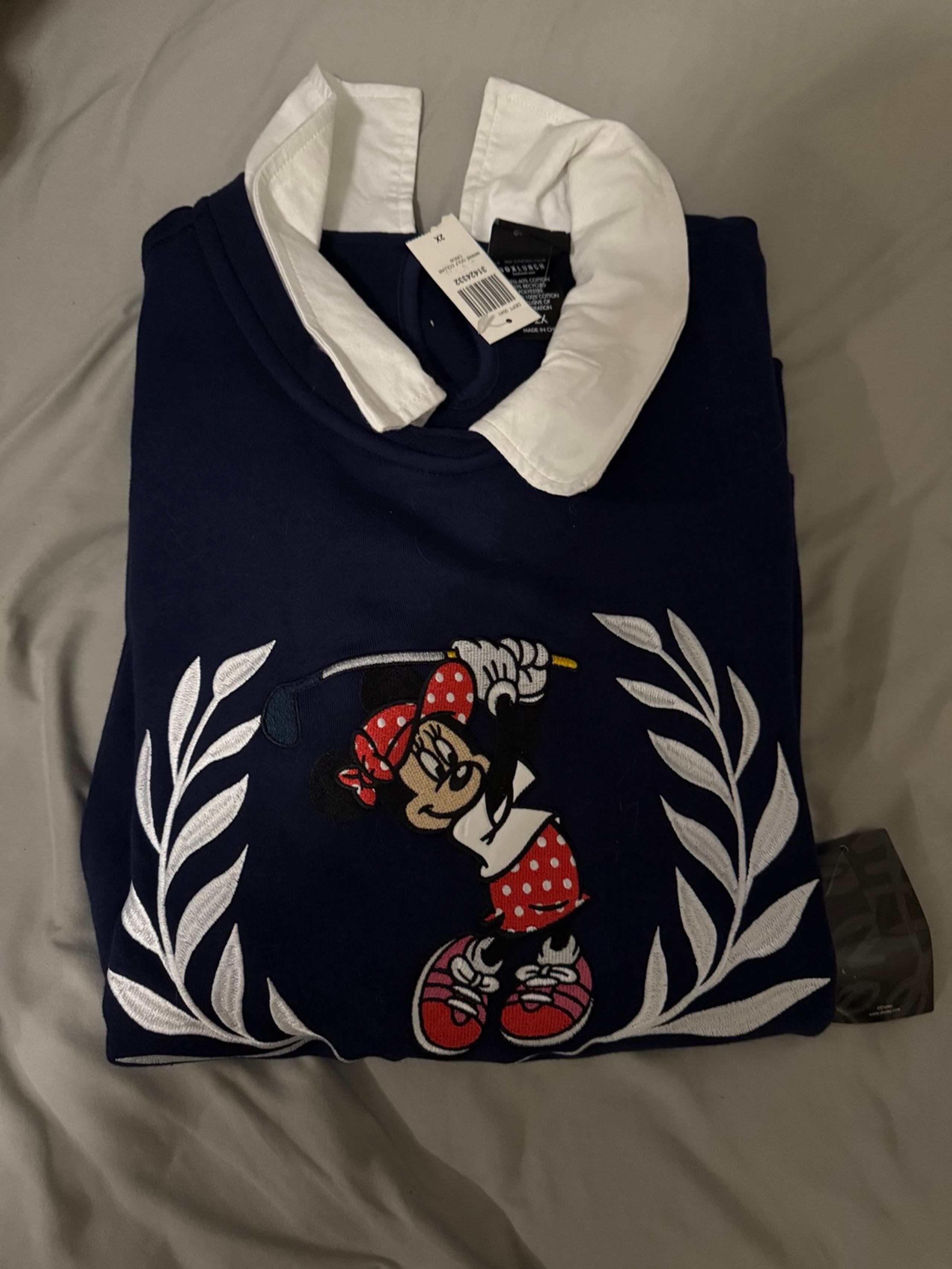 SOLD OUT ONLINE Disney Minnie Mouse Golf Collared Women's Crewneck 2XL