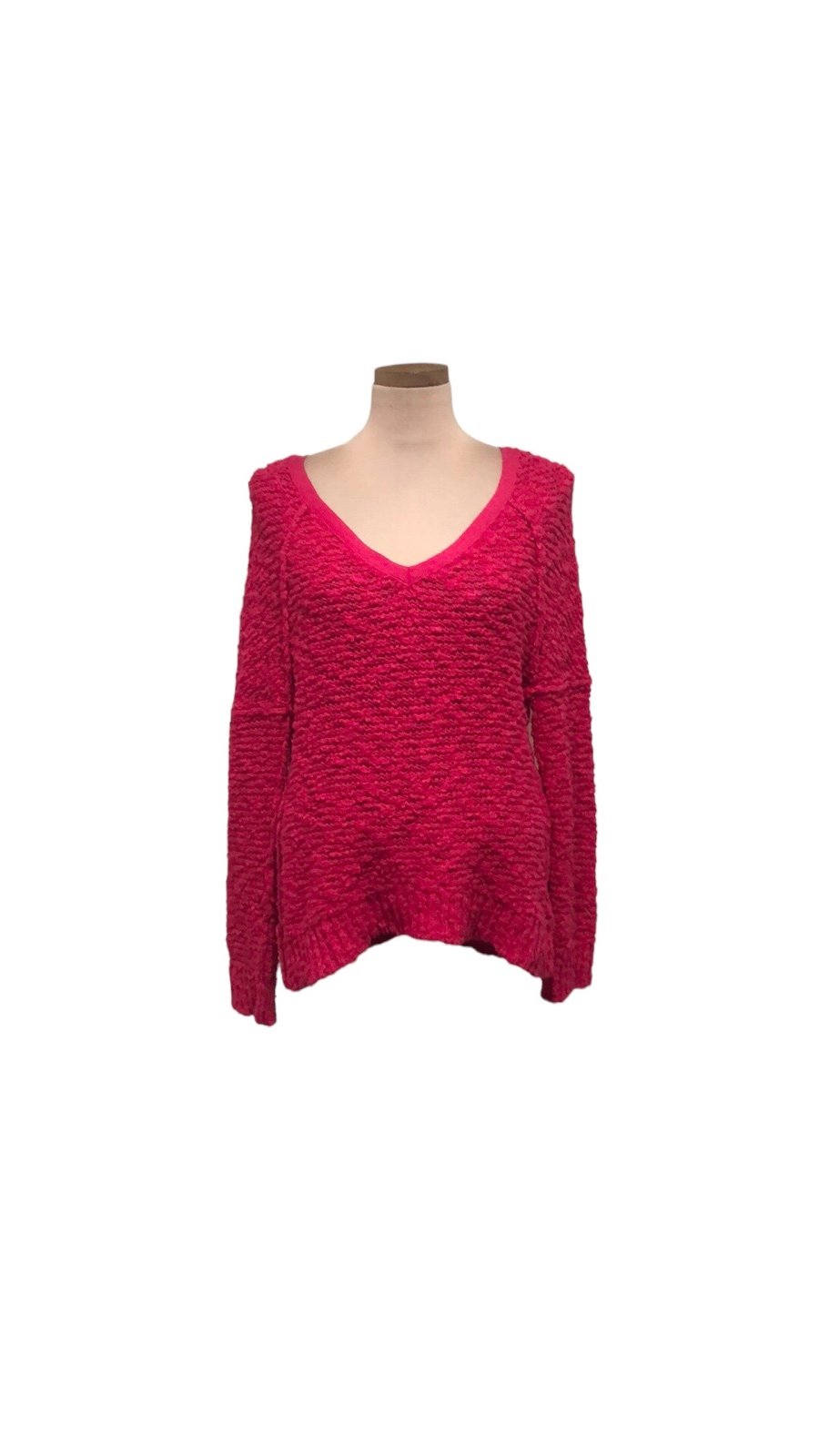 Free People Songbird Sweater Size XS Hot Pink Pullover
