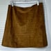 ARITZIA BABATON Modern Mini Skirt Dark Camel suede size 12