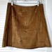 ARITZIA BABATON Modern Mini Skirt Dark Camel suede size 12