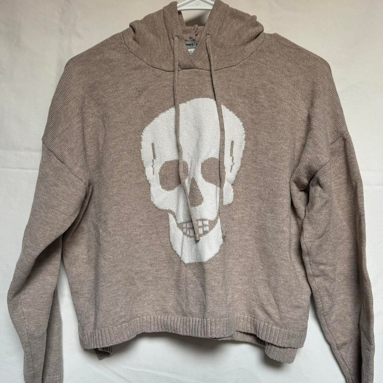 Sweet Romeo Women's Tan and White Hoodie