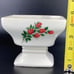 McCoy USA MCM Pottery Red Antique Rose Line Footed Urn Planter Vase EUC