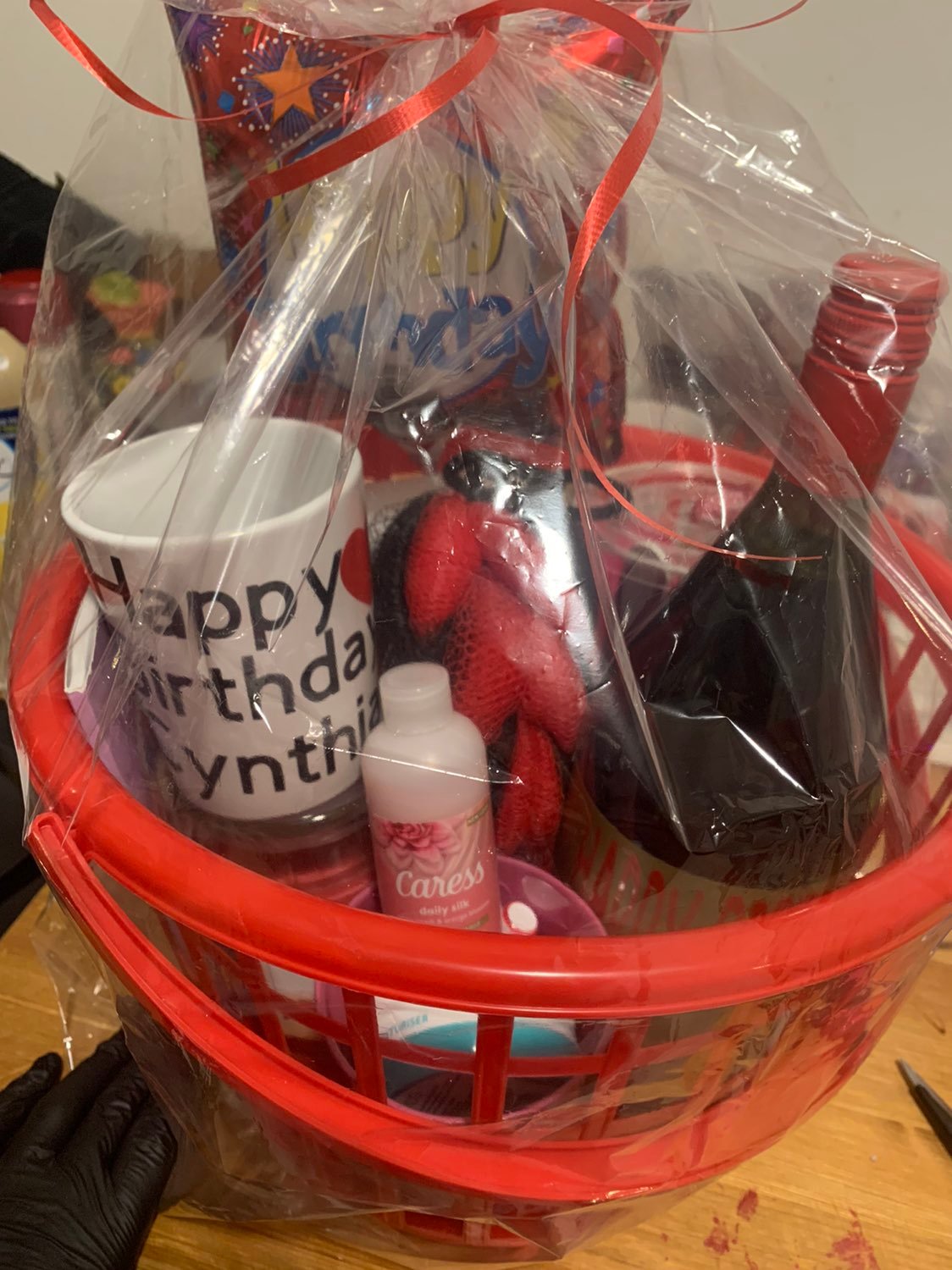 Custom made birthday basket