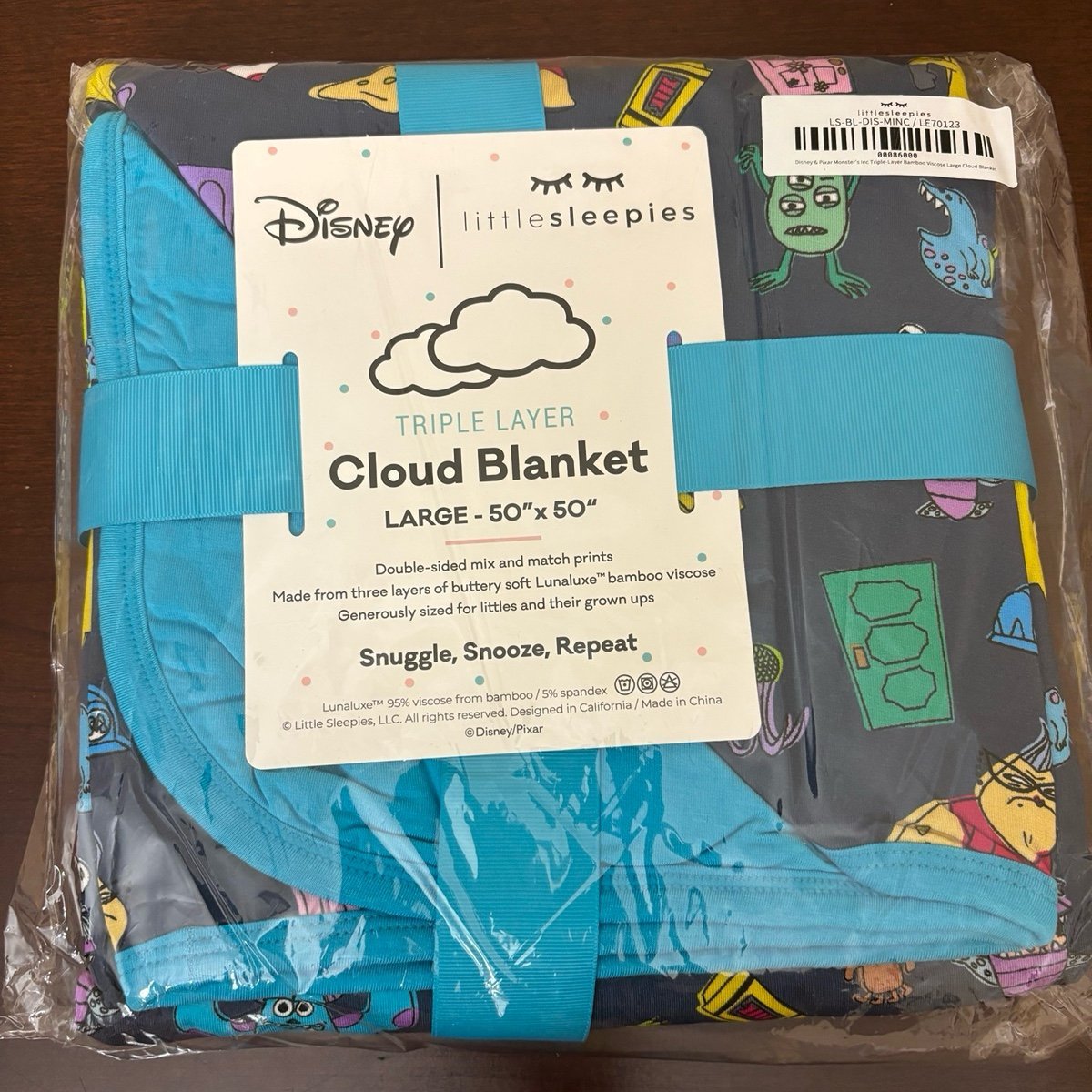 Little Sleepies Disney Pixar Monsters, Inc Cloud Blanket