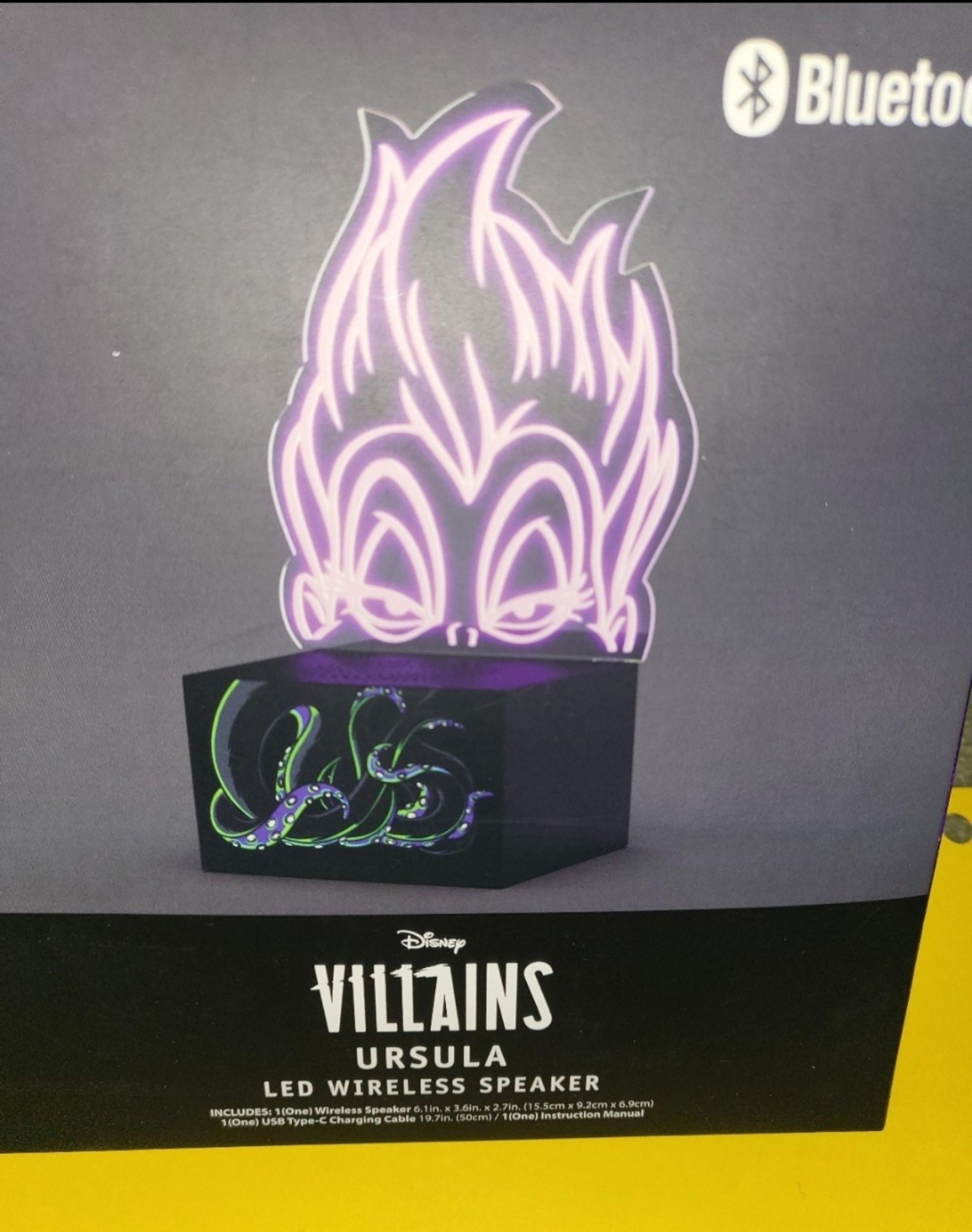 Disney Villains Ursula Speaker Wireless Bluetooth LED Compact Portable