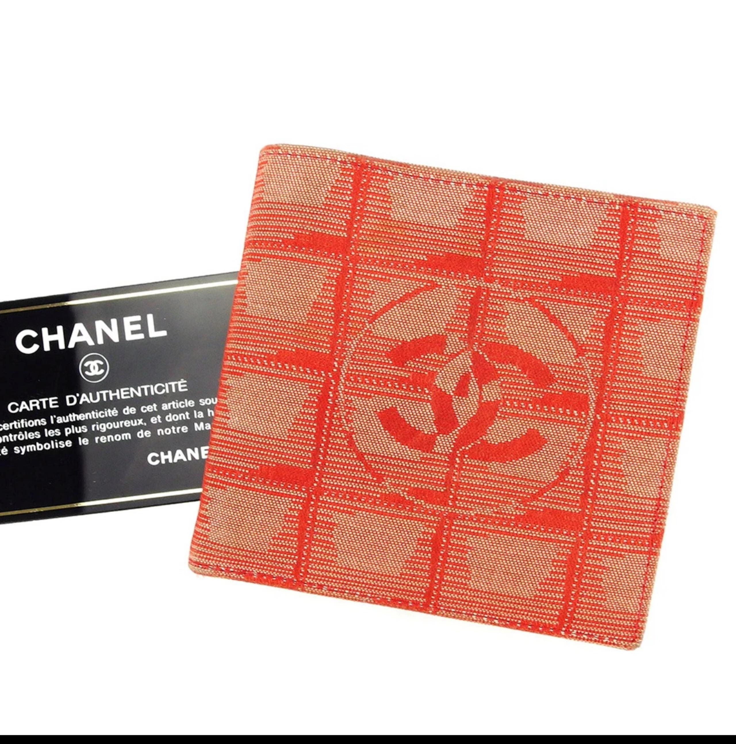 Rare Chanel travel Line bifold wallet