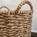 Handwoven Braided Water Hyacinth Basket; Woven Seagrass Wicker Storage Basket