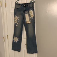 diane gilman stretch flare jeans