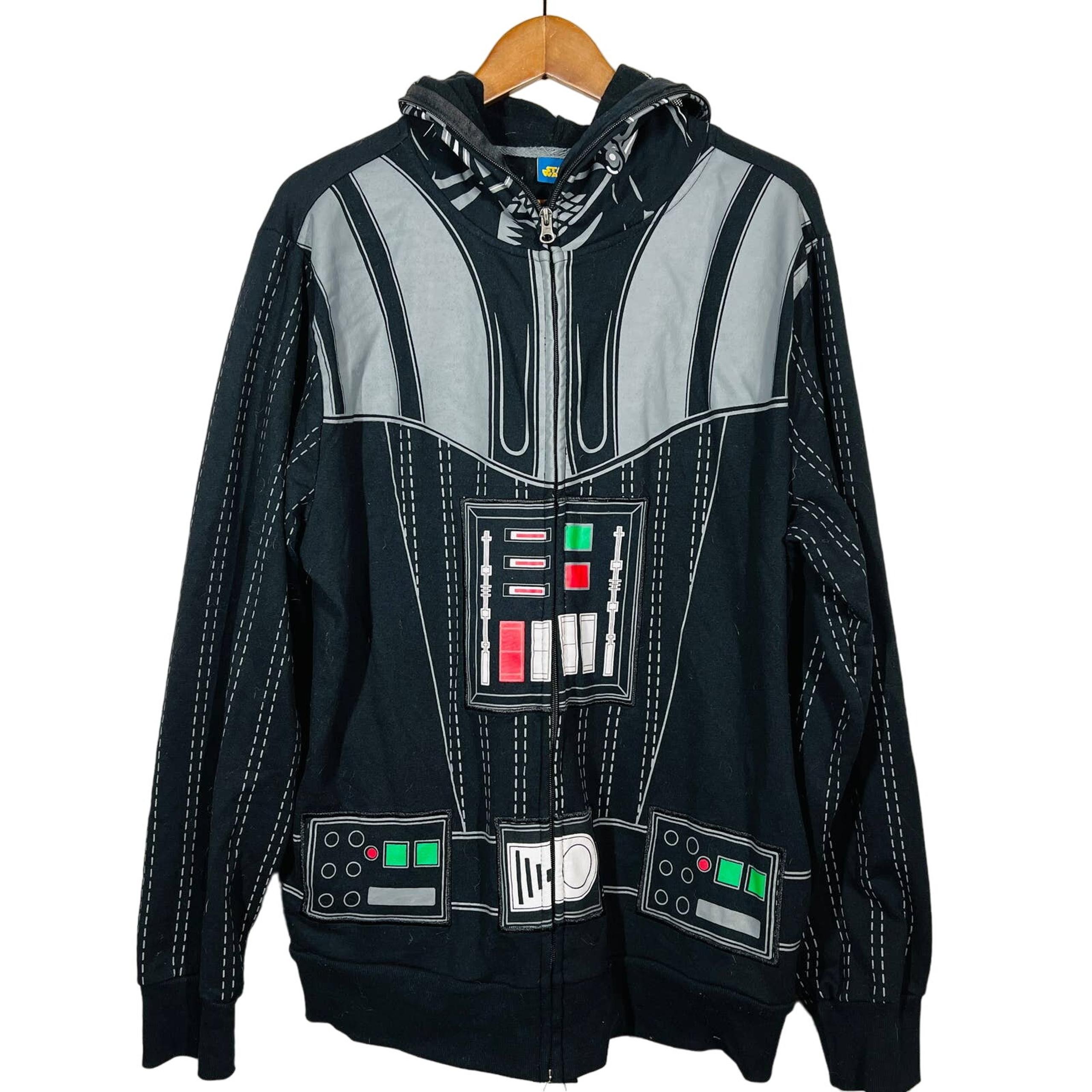 Star Wars Darth Vader Full Zip Hoodie Jacket Costume Black - L