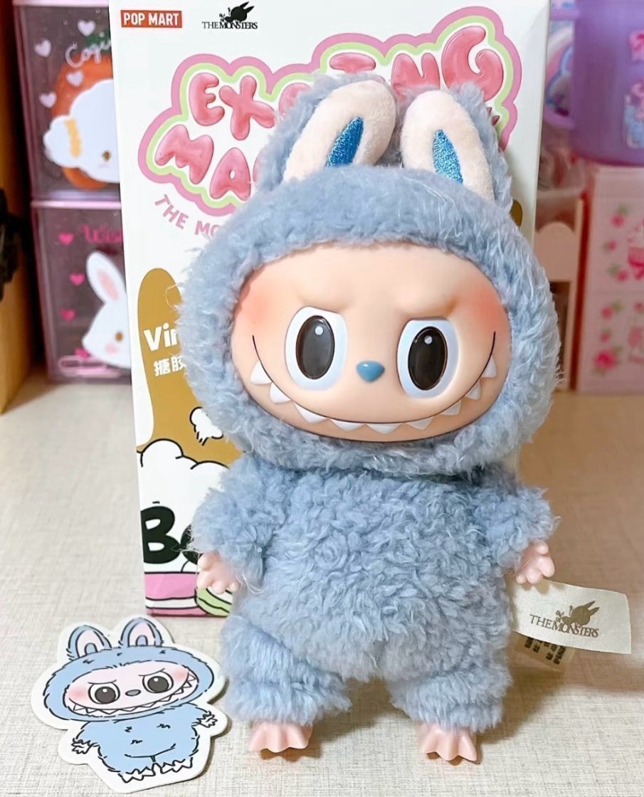 POP MART x The Monsters Labubu Exciting Macaron Vinyl Plush- Seasalt Coconut
