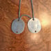 Authentic USMC World War II dog tag set w/chain. Marine's name was Nickell