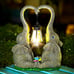 Elephant Statues Garden Decor with LED Solar Lights
