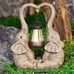 Elephant Statues Garden Decor with LED Solar Lights