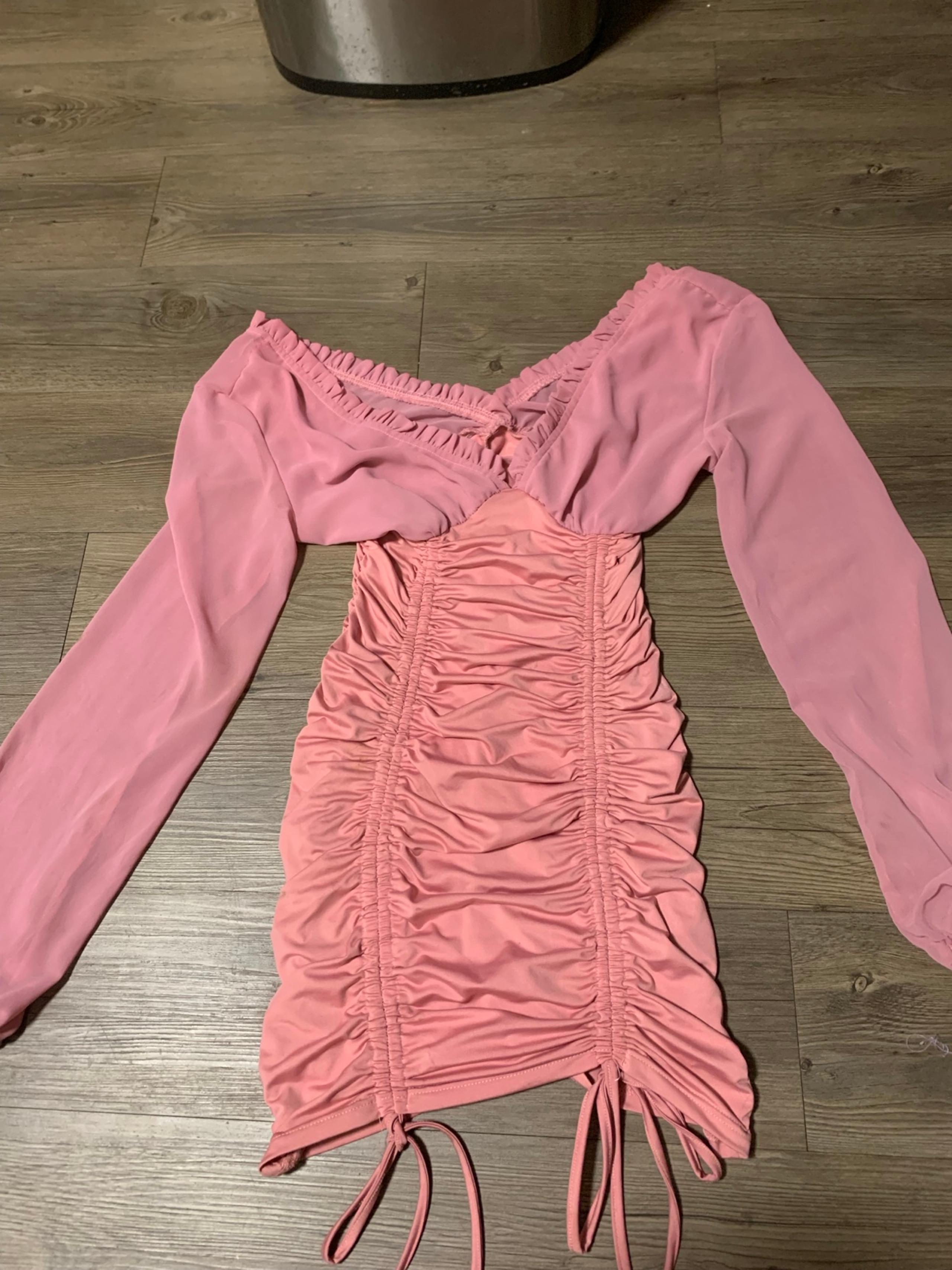 pink sexy low cut bodycon dress