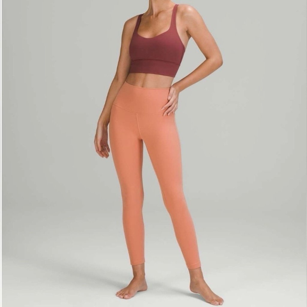 Lululemon High Rise Align Leggings Pant Orange Pink size 10