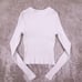 AGOLDE Women's White Alma Ribbed Long Sleeve Knit Top Shirt Size Large Y2K 90s