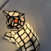 Orange Eyed White Cat Stain Glass Accent Lamp 7 Decor