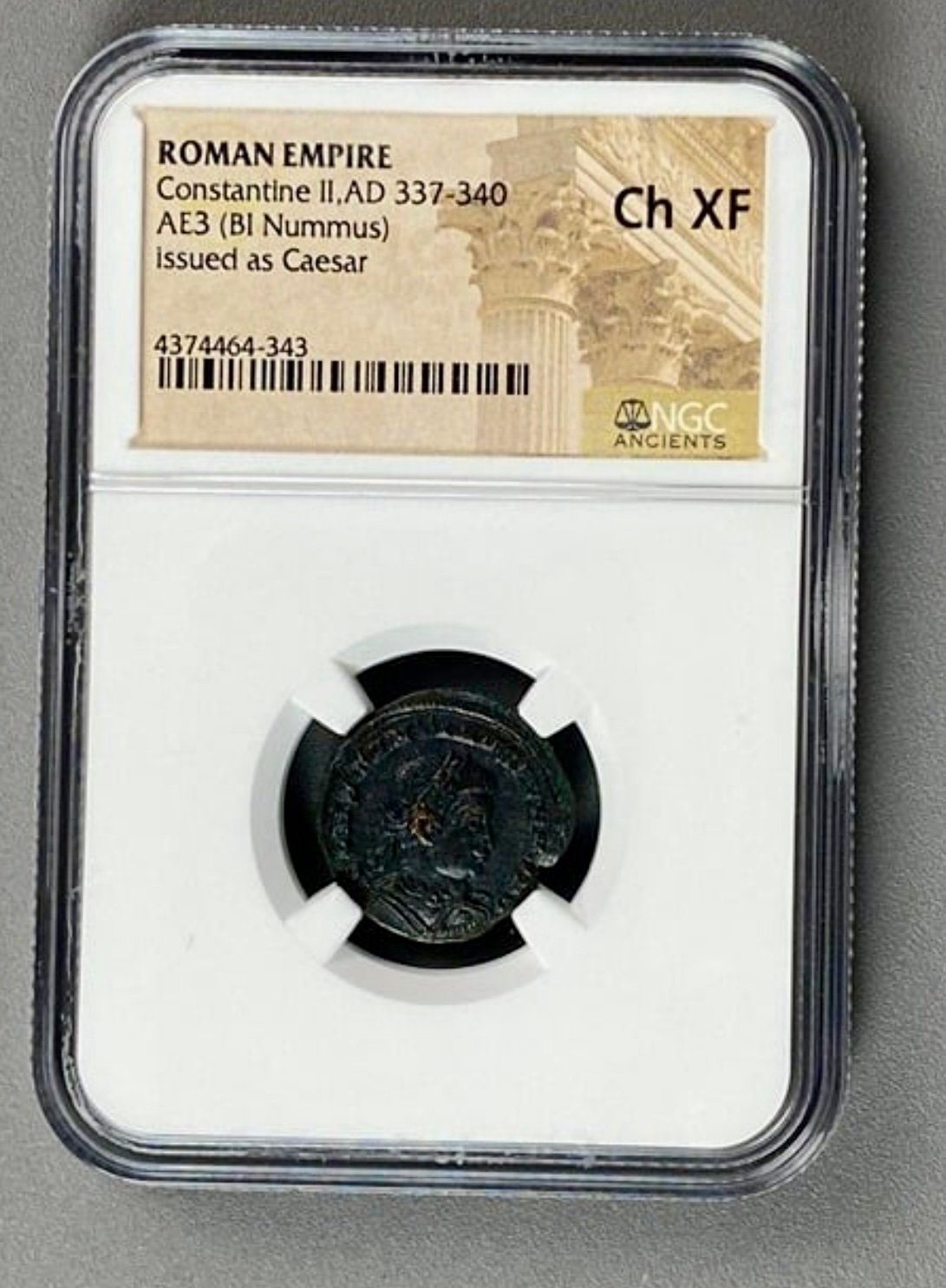 Constantine II - As Caesar, AD 316-337 - (18mm, 6h) - Londinium - CH XF
