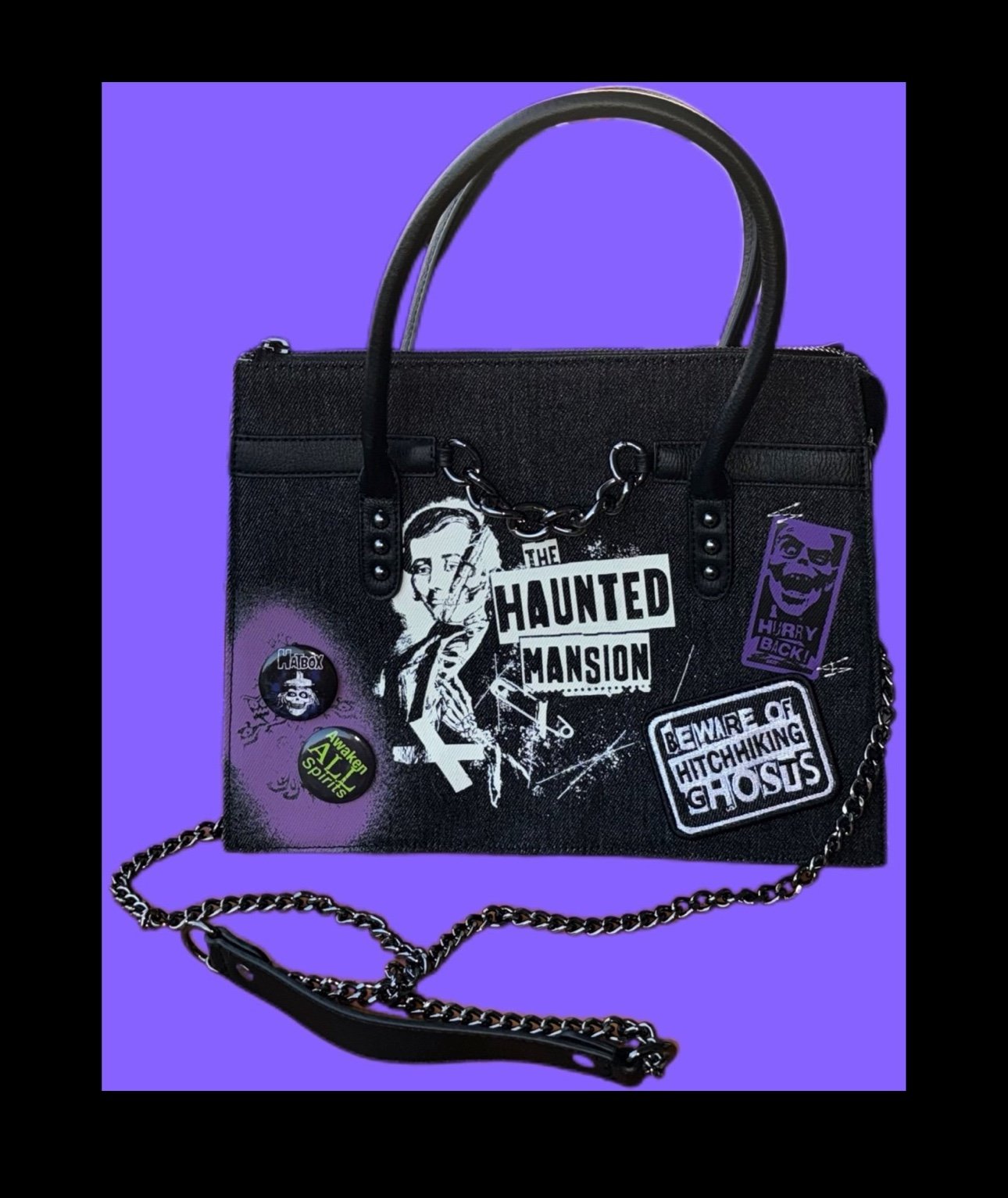 Disney Parks Loungefly Haunted Mansion Hitchhiking Ghosts Crossbody Bag
