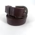 Vintage Women's Real Leather Stitch Point Adjustable Buckle Belt Brown One Size