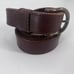 Vintage Women's Real Leather Stitch Point Adjustable Buckle Belt Brown One Size