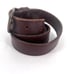 Vintage Women's Real Leather Stitch Point Adjustable Buckle Belt Brown One Size