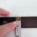 Vintage Women's Real Leather Stitch Point Adjustable Buckle Belt Brown One Size