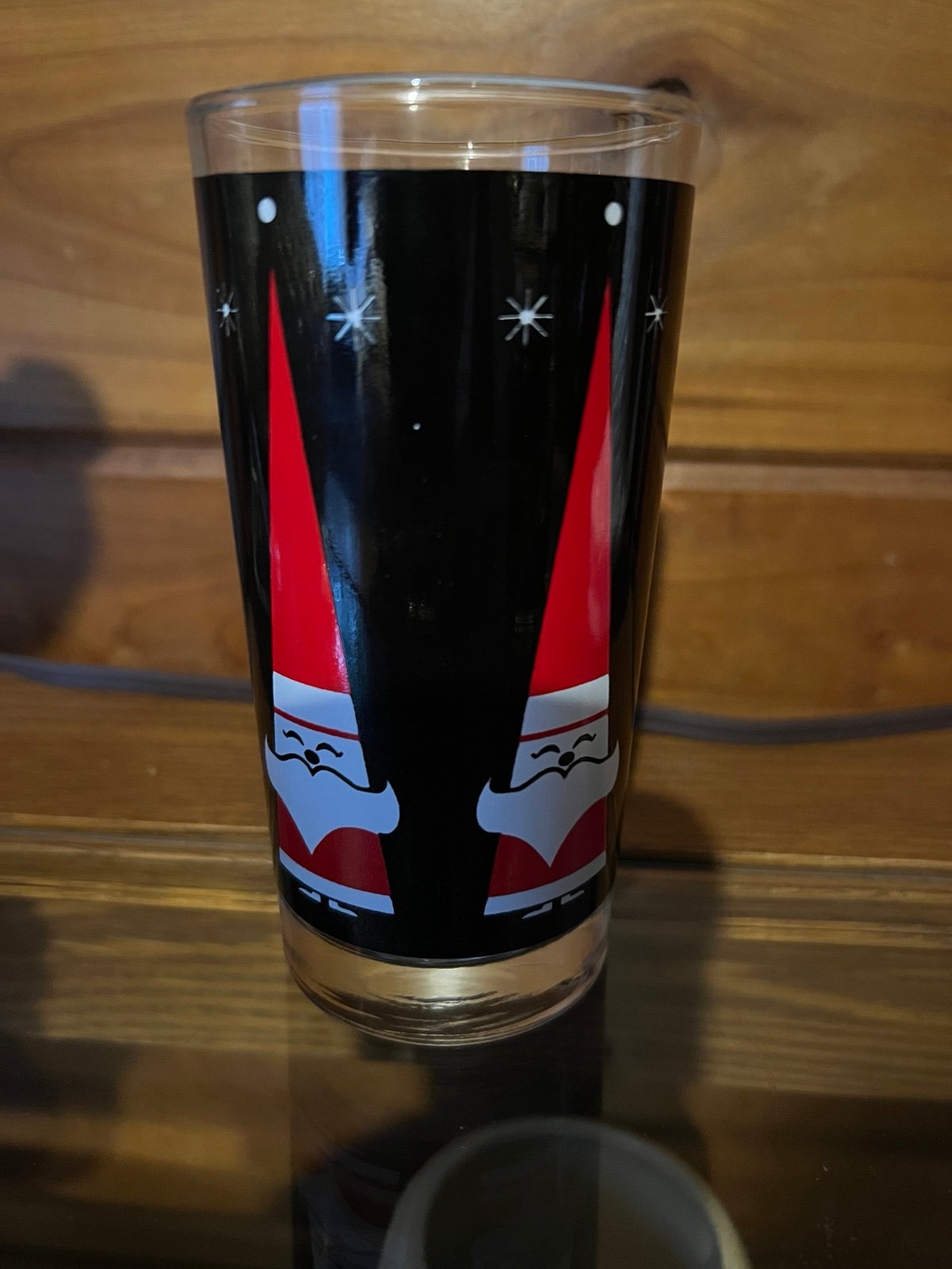 Vintage Holt Howard Atomic Santa Glasses set of 4