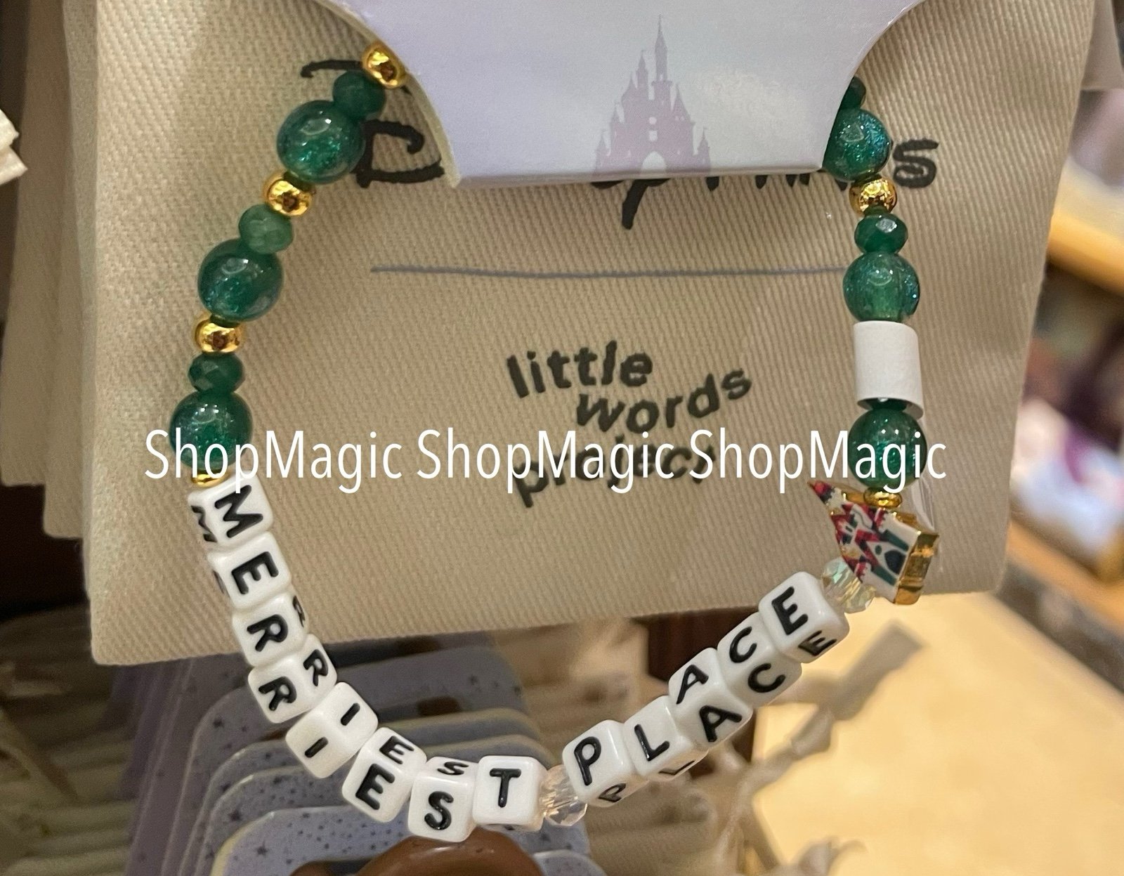 Disney Parks Little Words Project Bracelet Merriest Place  New