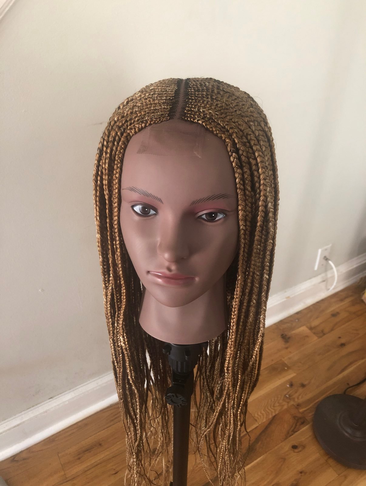 Hand made braided lace frontal wig