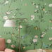 Anthropologie Blossom Chinoiserie Mural Wallpaper Garden Birds In Green NWOT