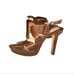 Alexandre Birman Brown Reptile Print Heels 37