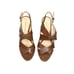 Alexandre Birman Brown Reptile Print Heels 37