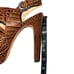 Alexandre Birman Brown Reptile Print Heels 37