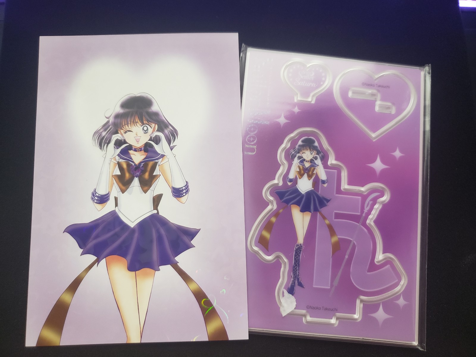 Super Sailor Saturn Meiji Postcard and Acrylic Stand