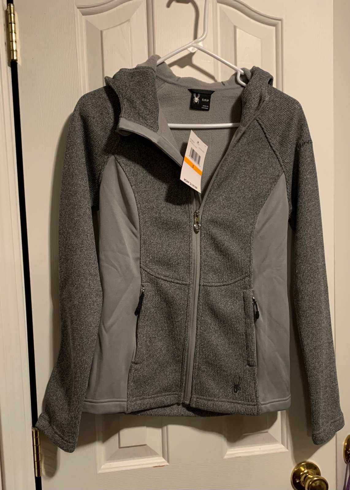 NWT SPYDER Women's Fleece Interior Hooded Full Zip Jacket w/ pockets Size S