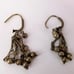 Vintage Hand Made Earrings Indian Tribal Hook Fringe Dangle Bead Silver 3