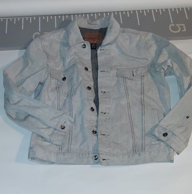 RARE! VTG 80s-90s Grey Denim Jean Jacket Trucker Rancher