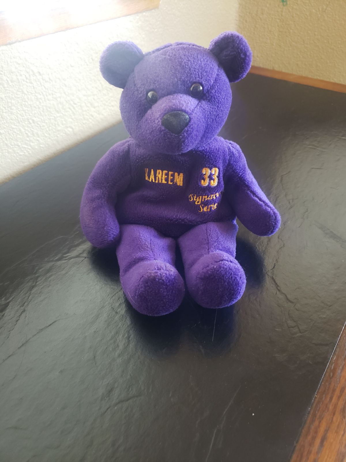 Salvino's Bammers Purple Kareem Beanie Bear signature series used condition Kare