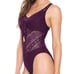 NEW BECCA Swim One Piece Swimsuit Purple Play Crochet Festival Beach Resort XS