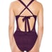 NEW BECCA Swim One Piece Swimsuit Purple Play Crochet Festival Beach Resort XS