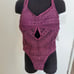 NEW BECCA Swim One Piece Swimsuit Purple Play Crochet Festival Beach Resort XS