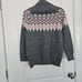 Burgess Cotton cashmere Women's Sm Sweater Grey Pink Cream Winter Nordic Bulky